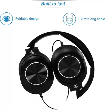 Flipkart SmartBuy Foldable Wired Headphone (Black, On the Ear) Flipkart SmartBuy Foldable Wired Headphone (Black, On the Ear)